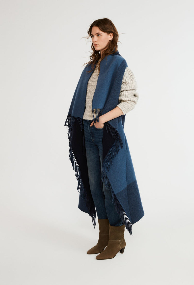 Poncho Auchaud - Blue - Claudie Pierlot - The Bradery