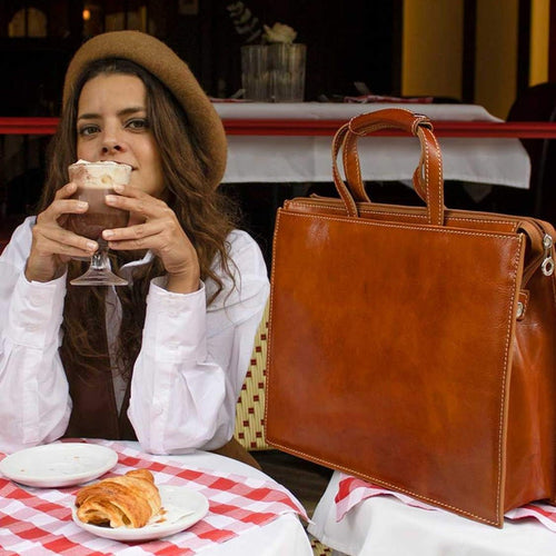 Porte-Documents Louis - Camel - Maison Heritage - The Bradery