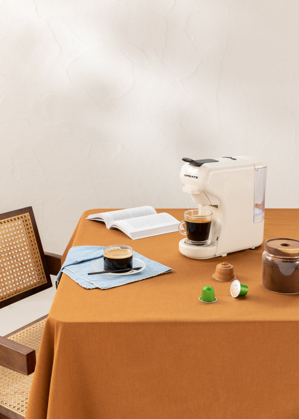 Potts - Multi-Pod Coffee Machine & Hot Coffee Machine - Off-White