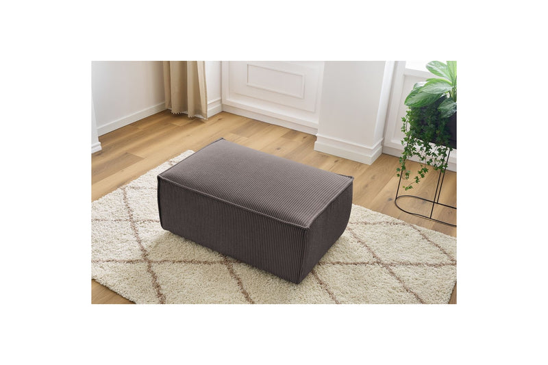 Pouf compact NIHAD velours côtelé - BOBOCHIC - The Bradery