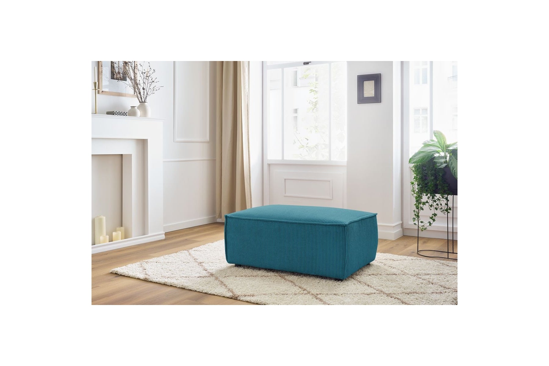 Puf compacto NIHAD de pana - BOBOCHIC - The Bradery