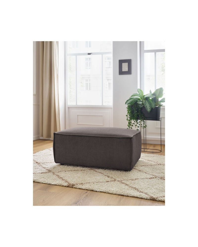 Pouf compact NIHAD velours côtelé - BOBOCHIC - The Bradery