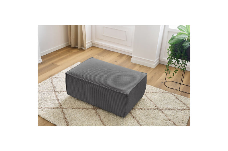 Pouf compact NIHAD velours côtelé - BOBOCHIC - The Bradery