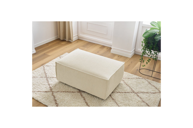 Pouf compact NIHAD velours côtelé - BOBOCHIC - The Bradery