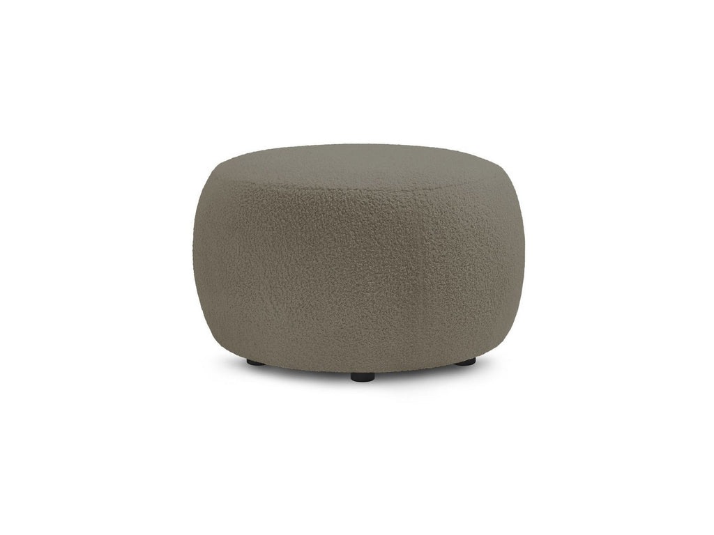 Puf ENVY redondo de tejido bouclé suave - BOBOCHIC - The Bradery