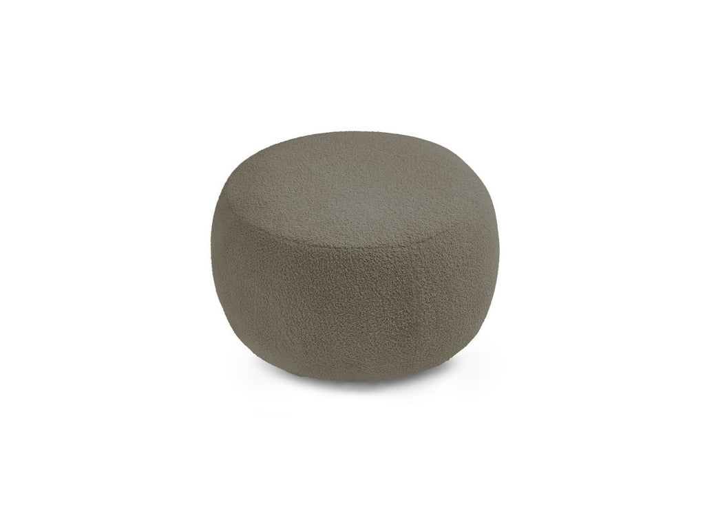 Puf ENVY redondo de tejido bouclé suave - BOBOCHIC - The Bradery