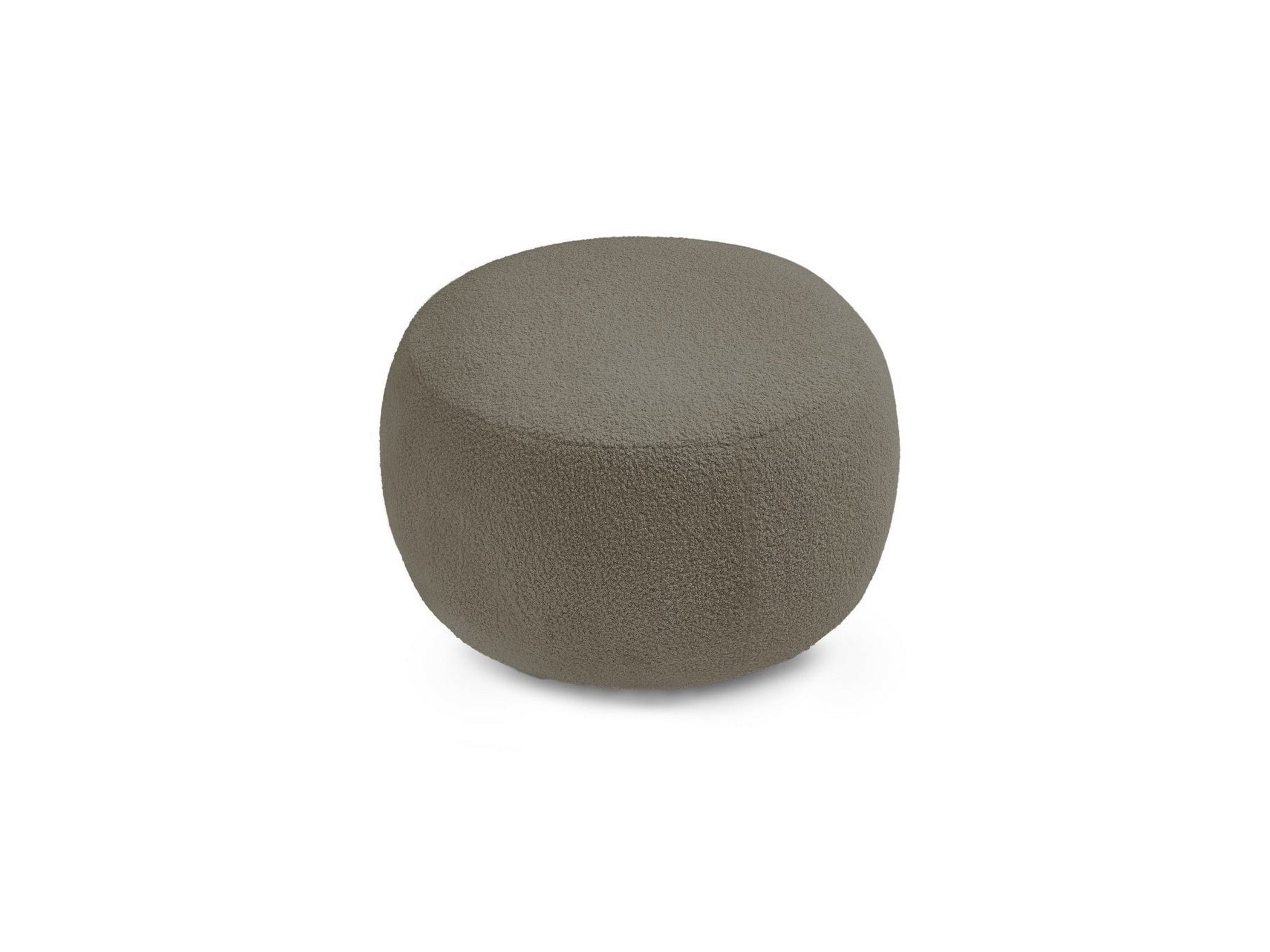 Puf ENVY redondo de tejido bouclé suave - BOBOCHIC - The Bradery