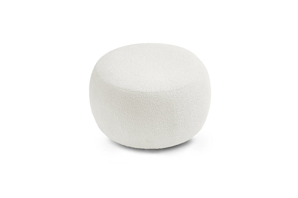 ENVY round soft bouclé fabric pouffe - BOBOCHIC - The Bradery