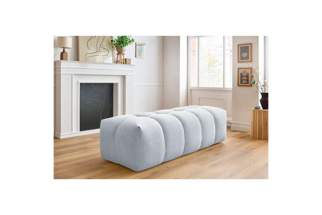 MONT WHITE velvet pouffe - BOBOCHIC - The Bradery
