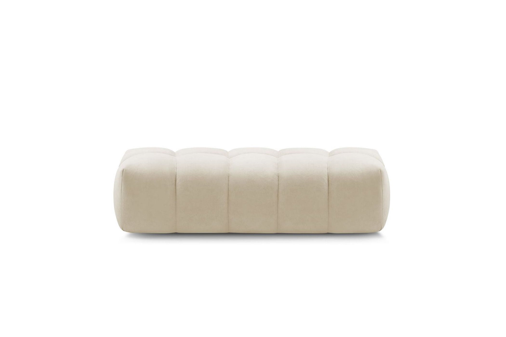 MONT WHITE velvet pouffe - BOBOCHIC - The Bradery