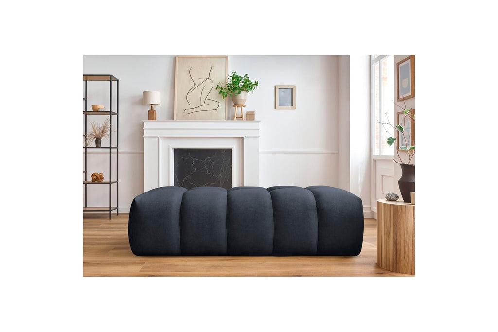 MONT WHITE velvet pouffe - BOBOCHIC - The Bradery