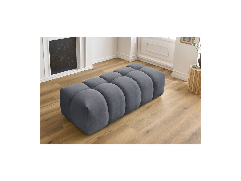 MONT WHITE velvet pouffe - BOBOCHIC - The Bradery