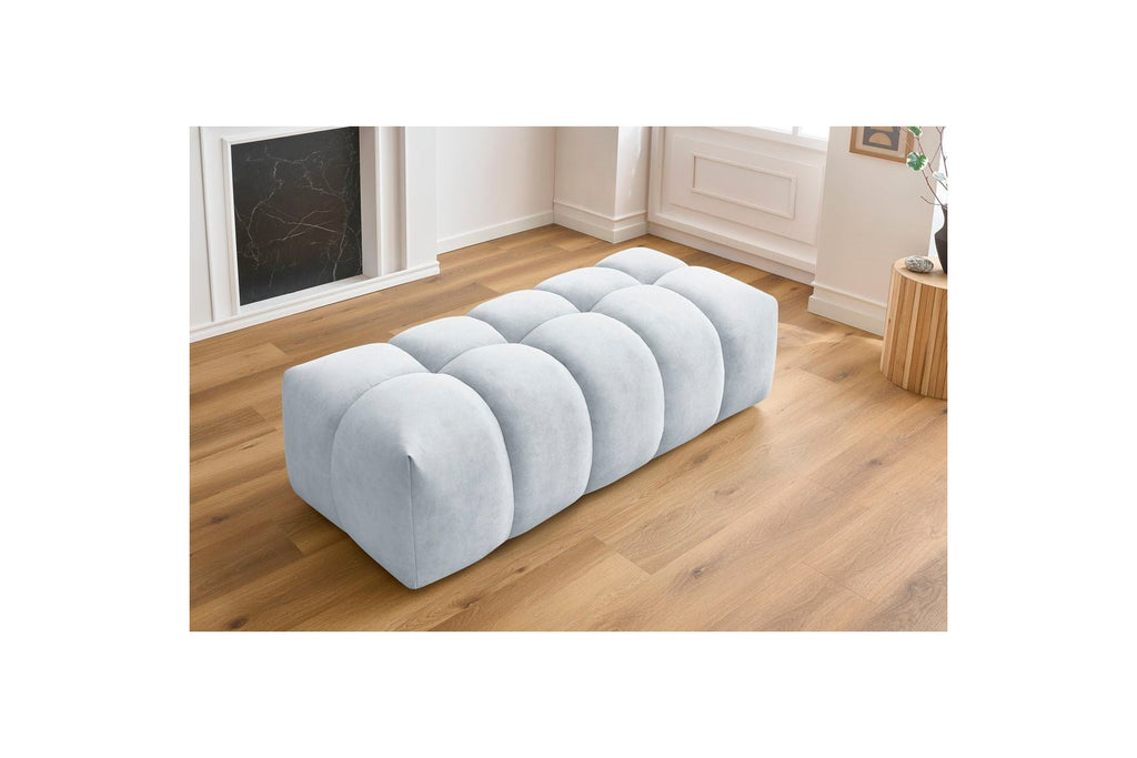 MONT WHITE velvet pouffe - BOBOCHIC - The Bradery
