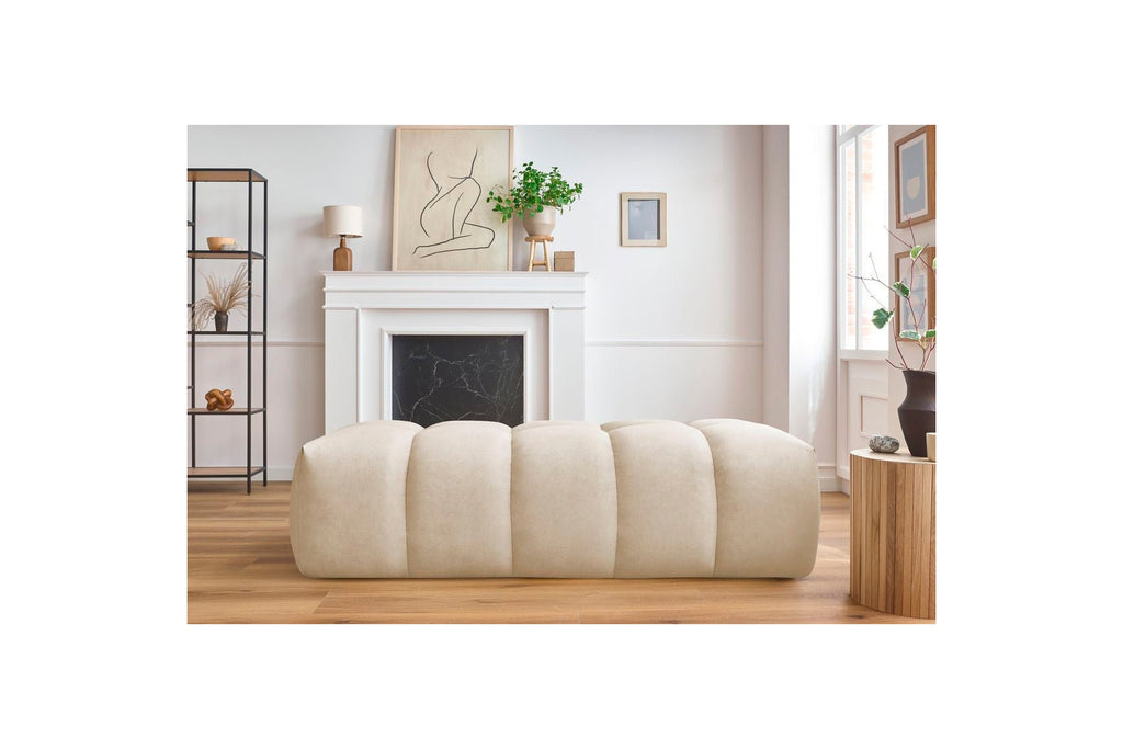 MONT WHITE velvet pouffe - BOBOCHIC - The Bradery