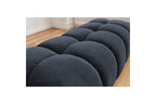 MONT WHITE velvet pouffe - BOBOCHIC - The Bradery