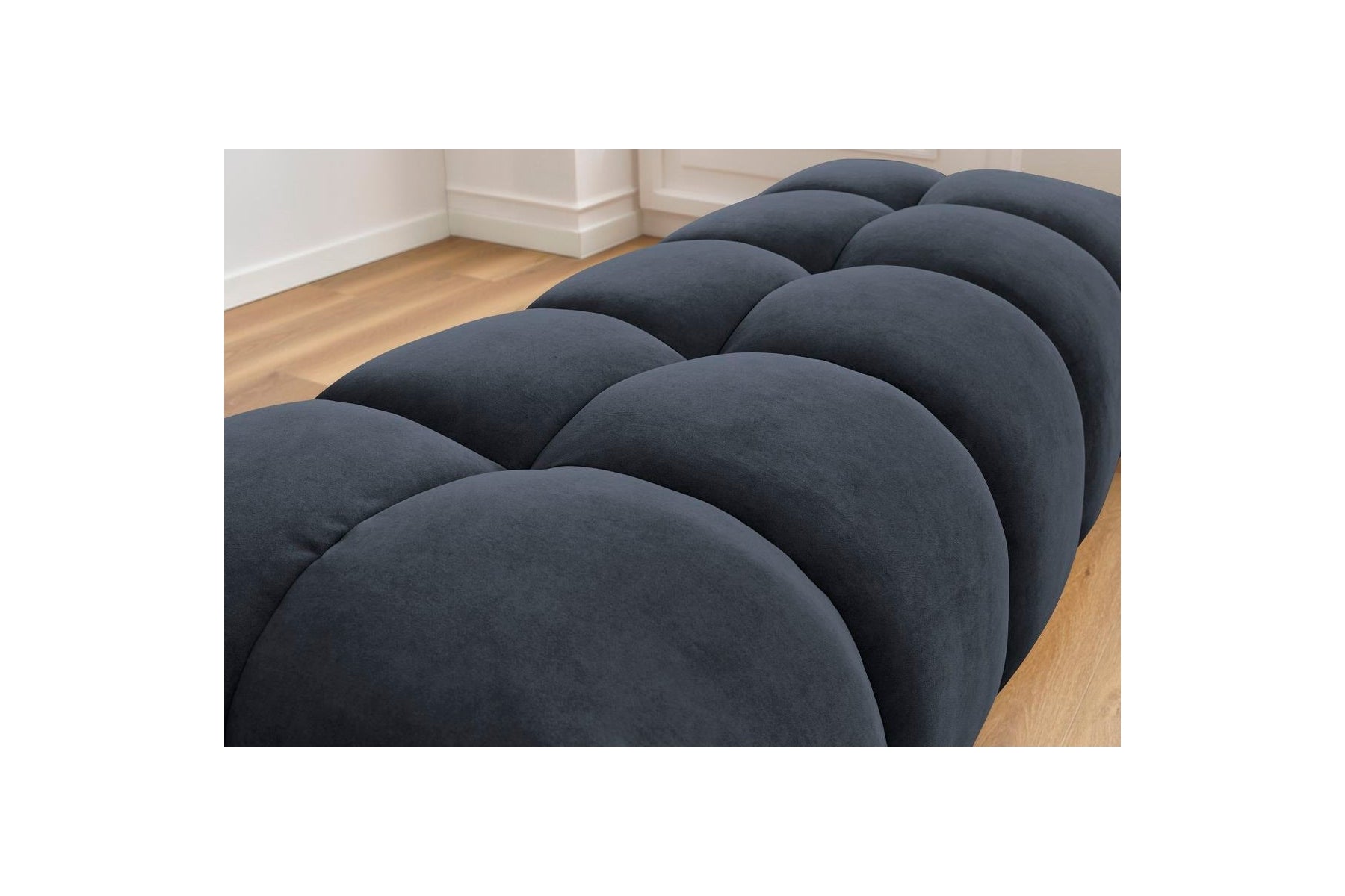 MONT WHITE velvet pouffe - BOBOCHIC - The Bradery