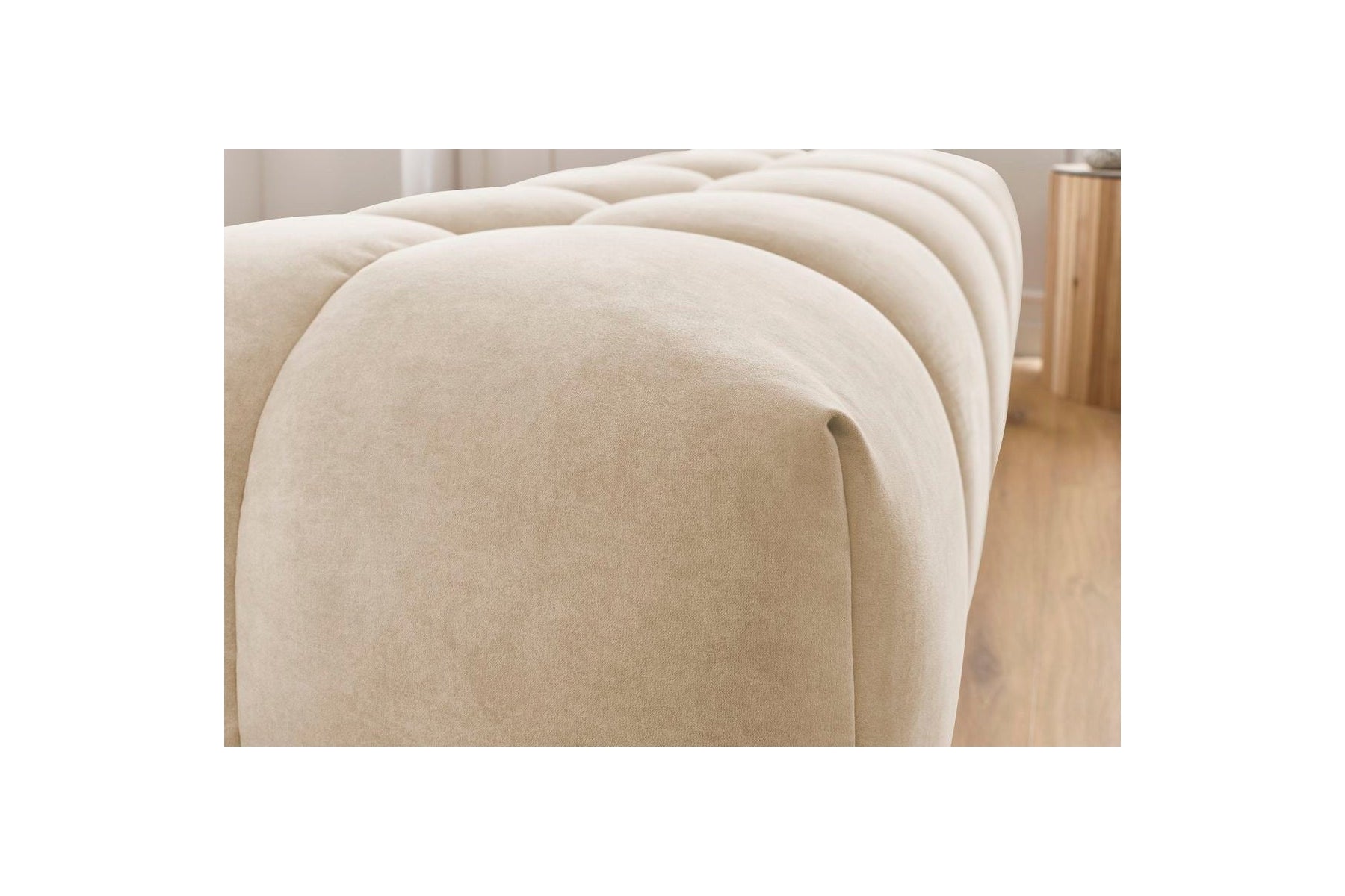 MONT WHITE velvet pouffe - BOBOCHIC - The Bradery