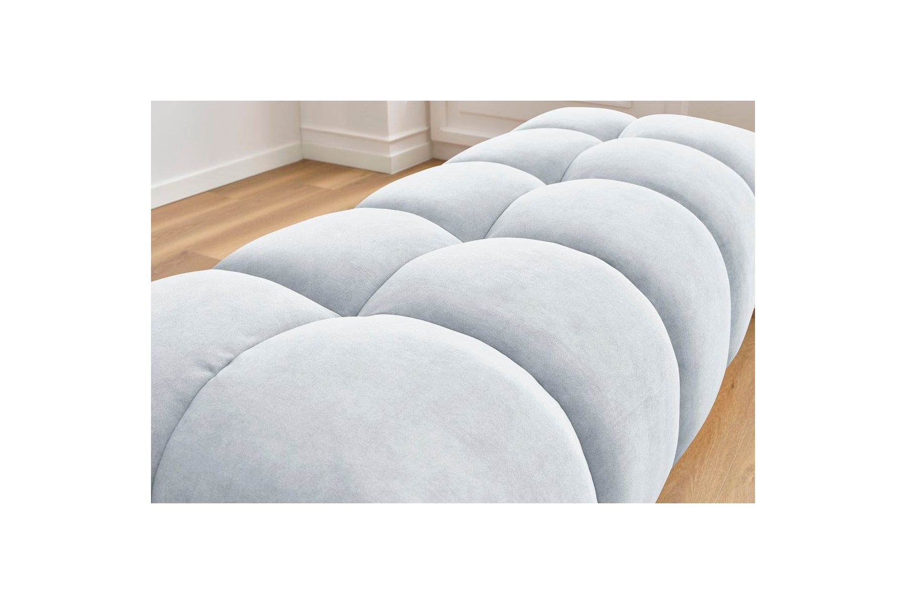 MONT WHITE velvet pouffe - BOBOCHIC - The Bradery