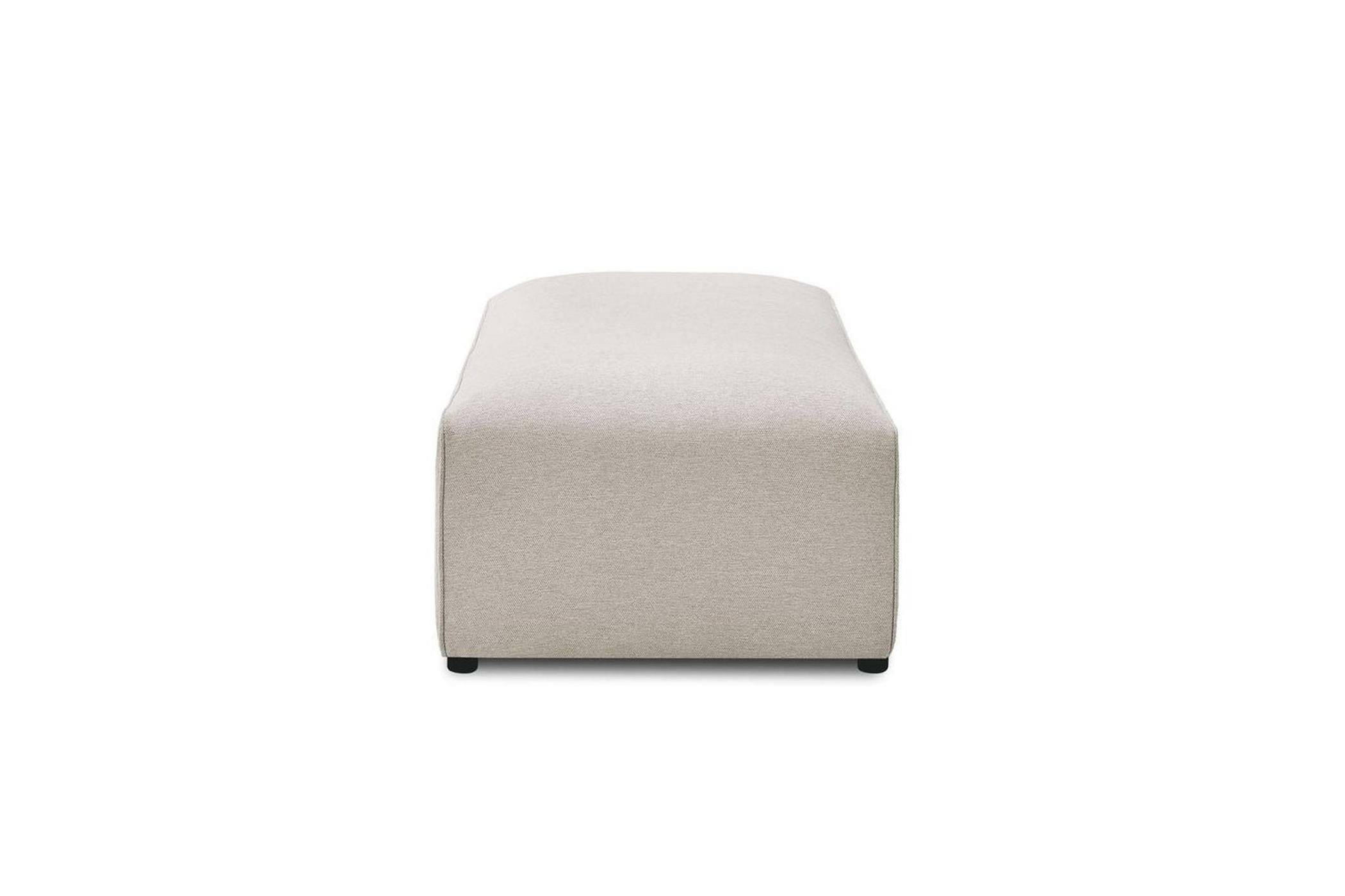 Puf para sofá modular MEGEVE de tejido liso - BOBOCHIC - The Bradery
