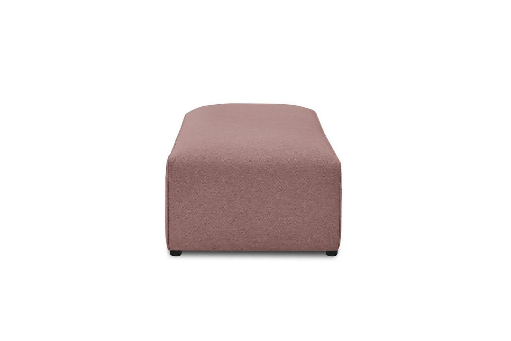 Puf para sofá modular MEGEVE de tejido liso - BOBOCHIC - The Bradery