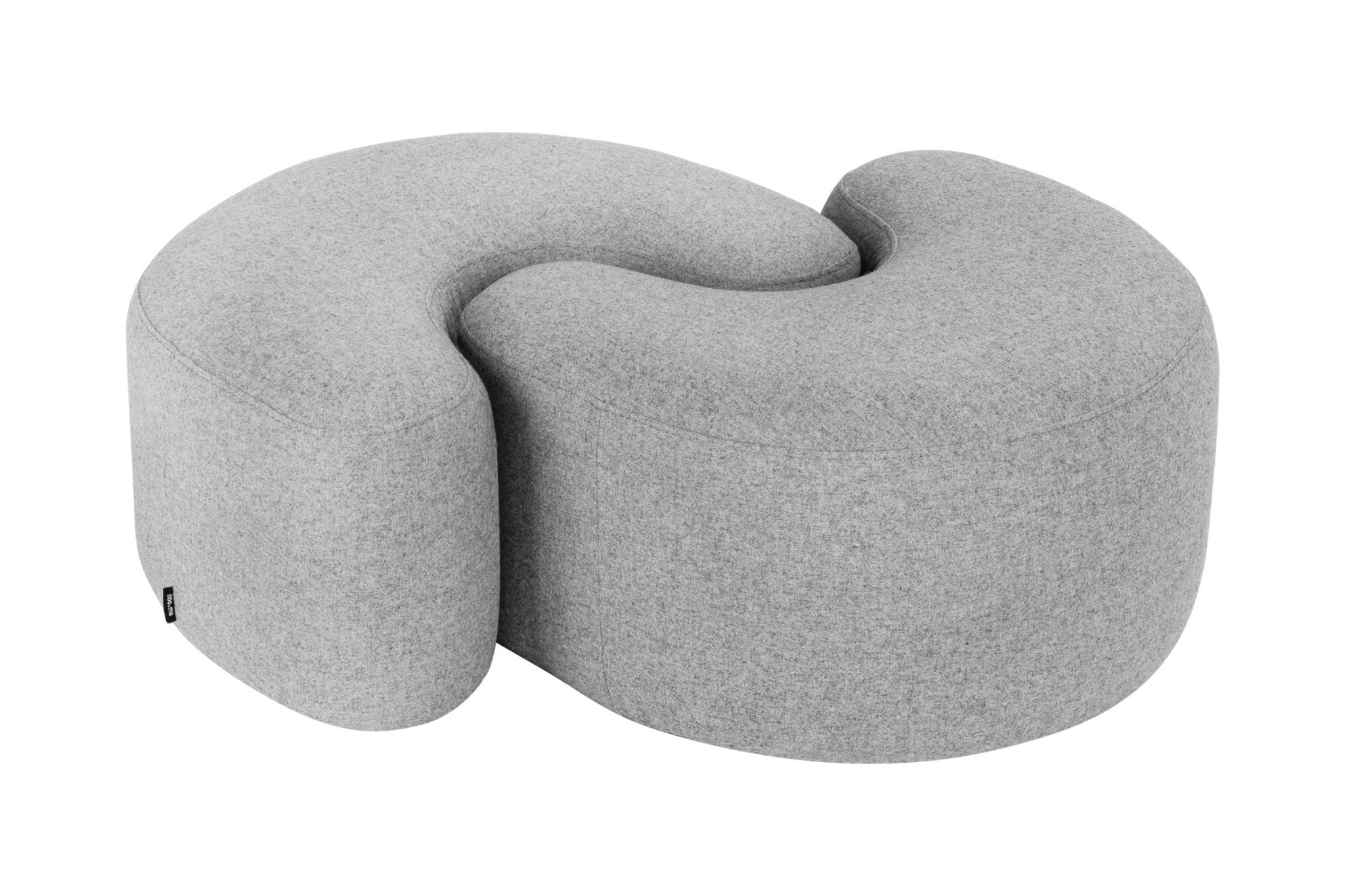 Pouf Ü - Laine - Gris Universel - Noo.ma Design - The Bradery