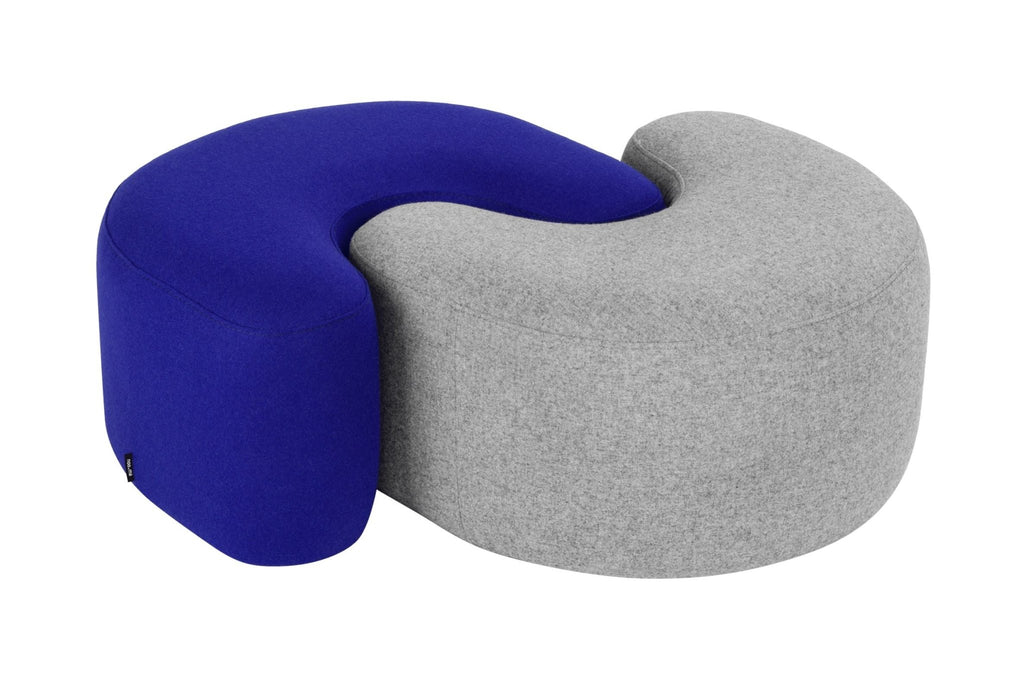 Pouf Ü - Laine - Gris Universel - Noo.ma Design - The Bradery