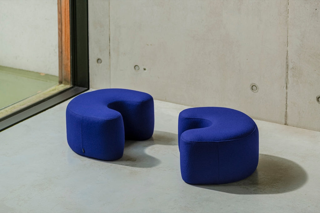 Pouf Ü - Laine - Myrtilles - Noo.ma Design - The Bradery
