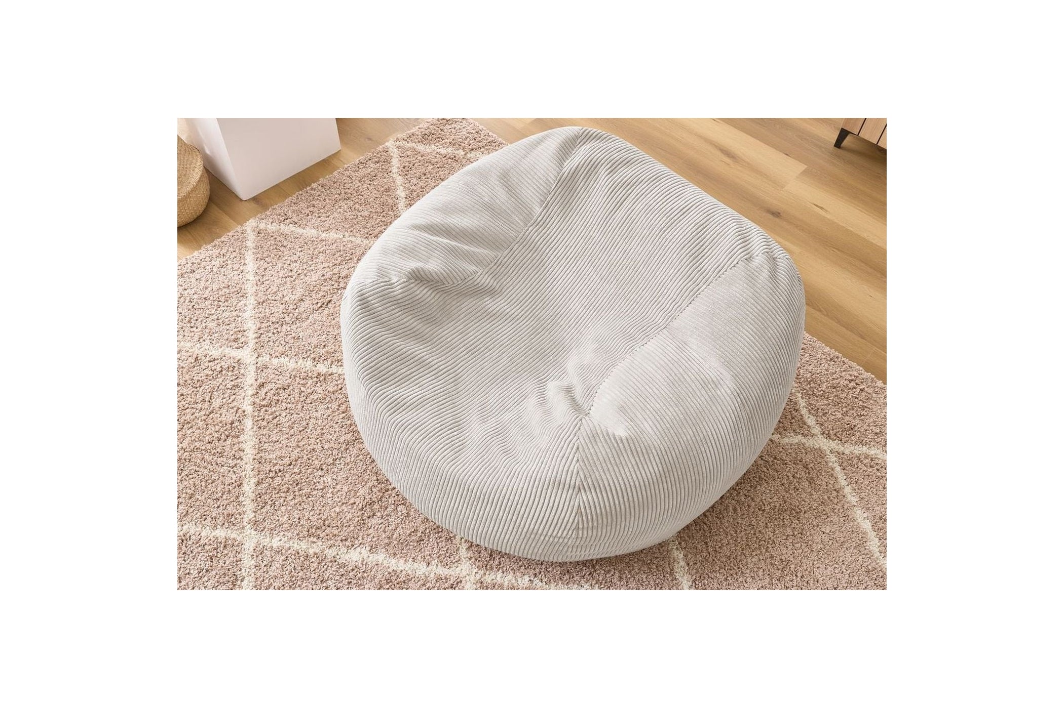 Ultra-soft VOLTAIRE corduroy pouffe - BOBOCHIC - The Bradery