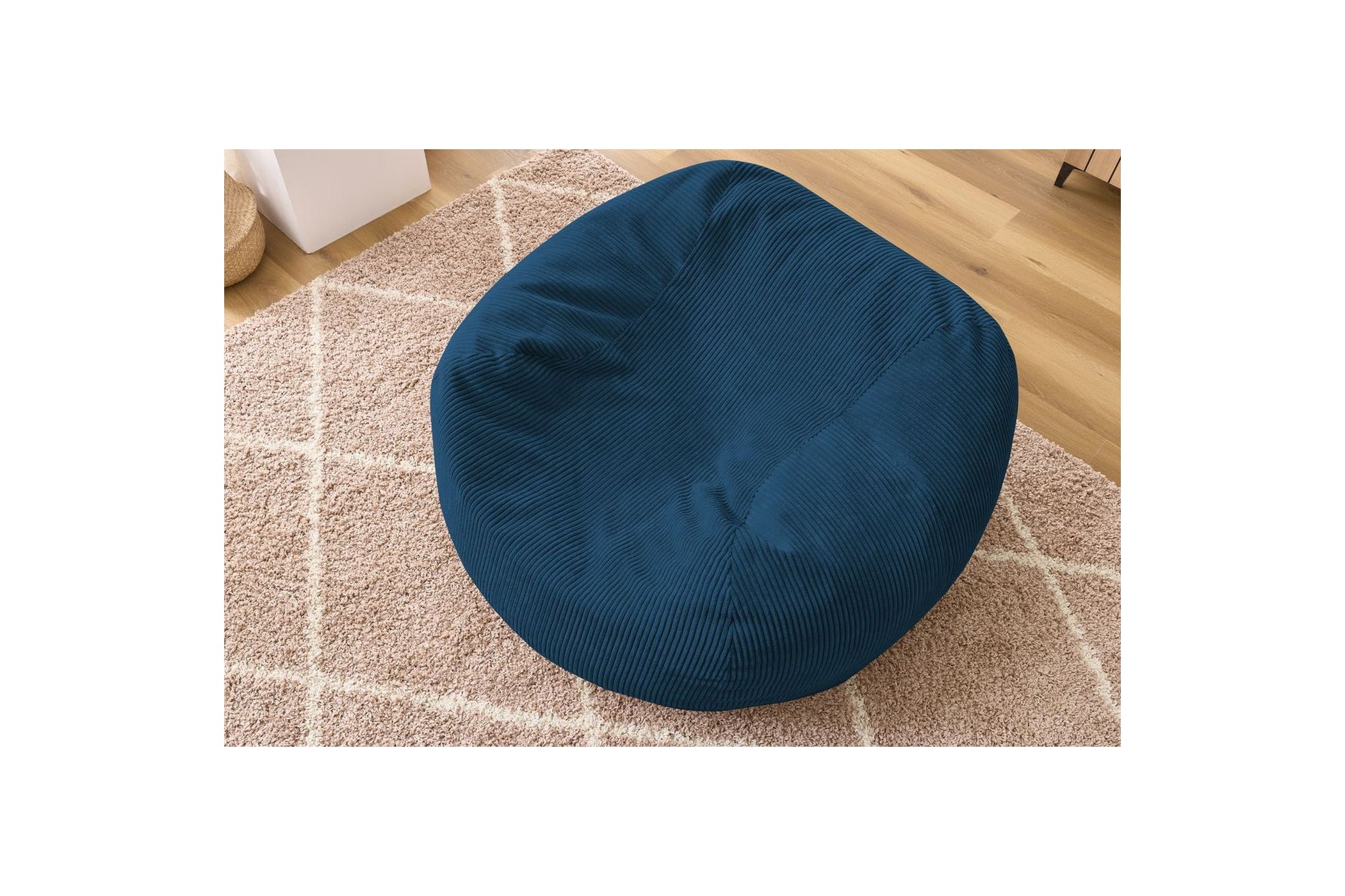 Ultra-soft VOLTAIRE corduroy pouffe - BOBOCHIC - The Bradery