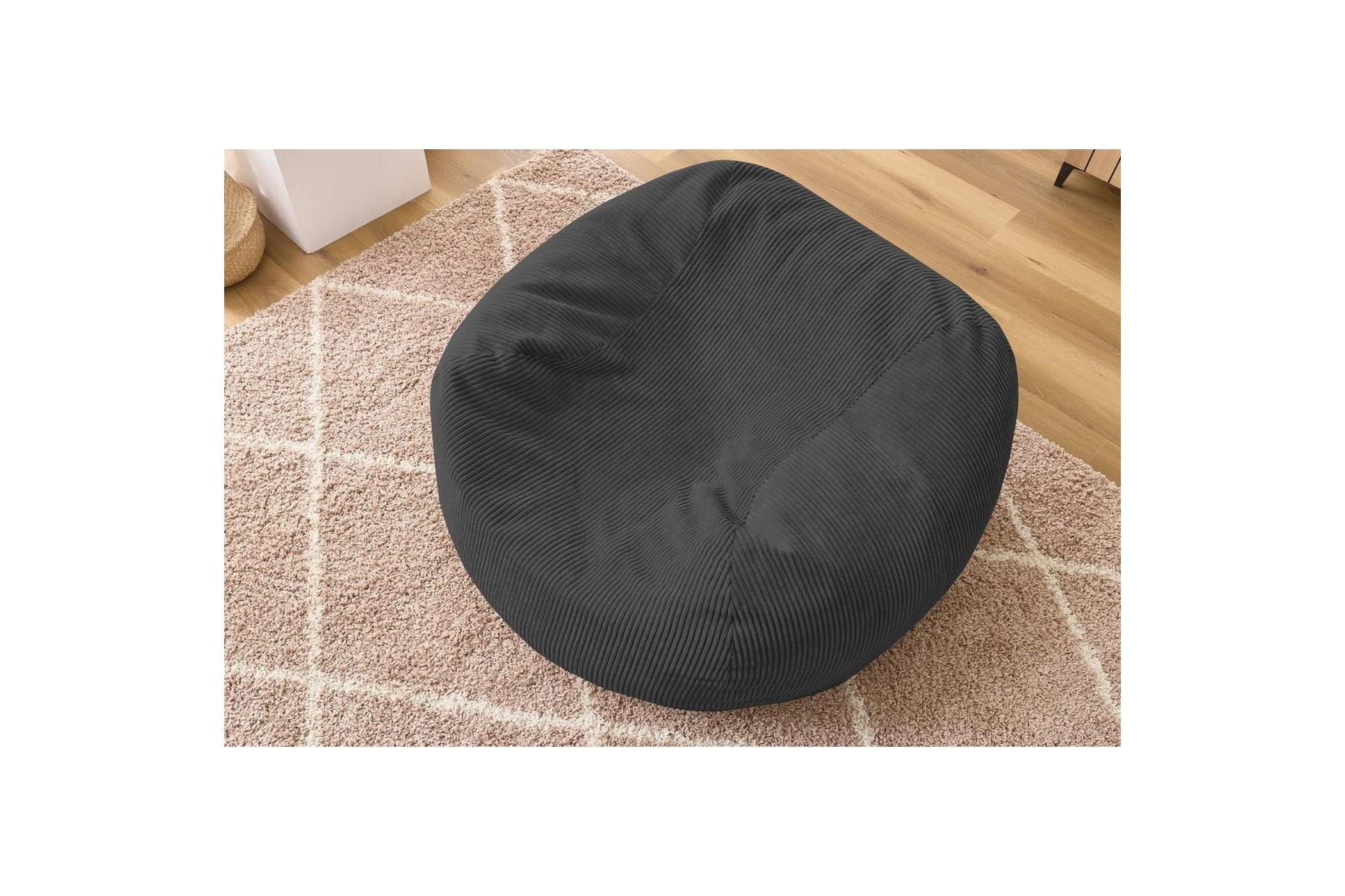 Ultra-soft VOLTAIRE corduroy pouffe - BOBOCHIC - The Bradery