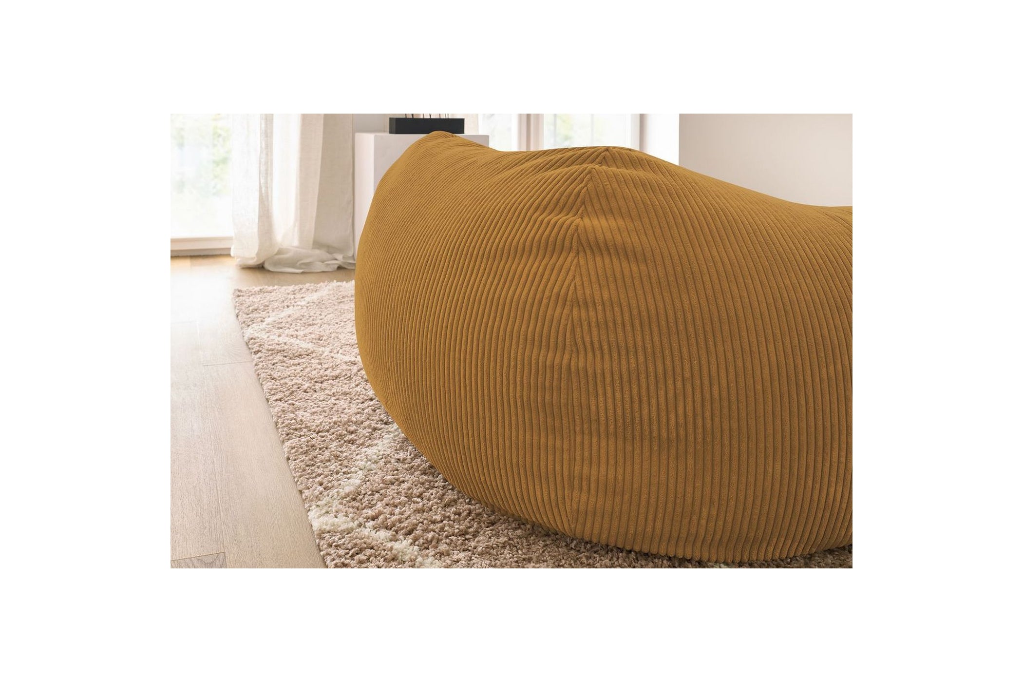 Ultra-soft VOLTAIRE corduroy pouffe - BOBOCHIC - The Bradery