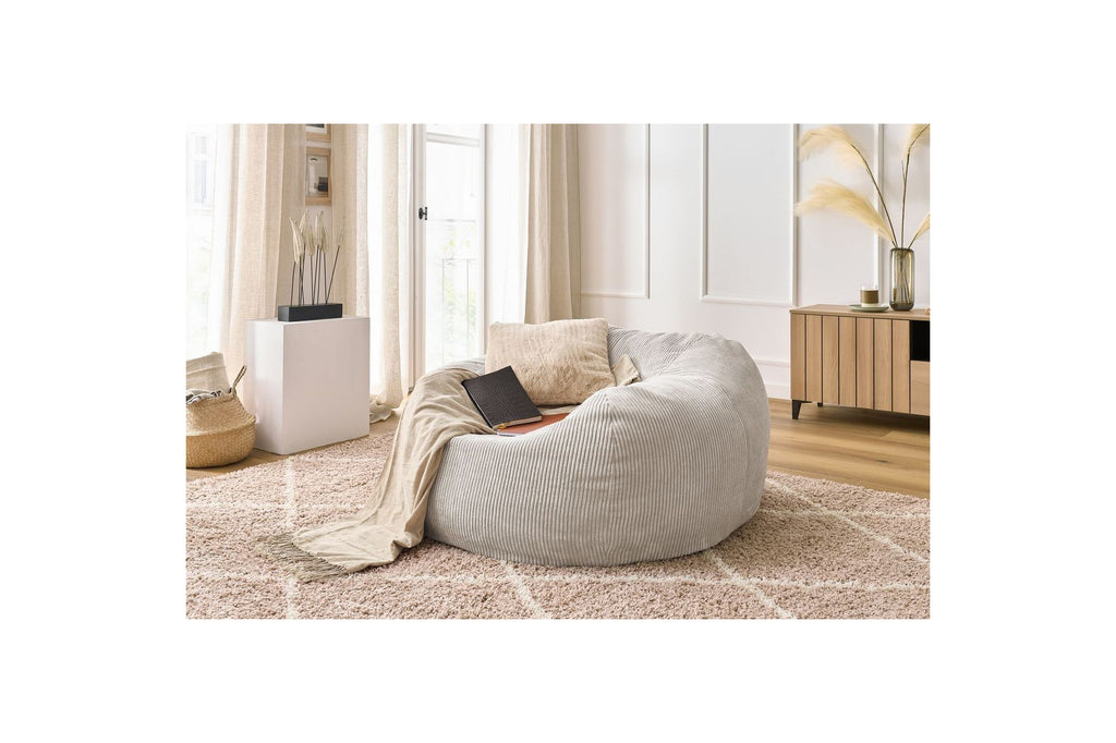 Ultra-soft VOLTAIRE corduroy pouffe - BOBOCHIC - The Bradery