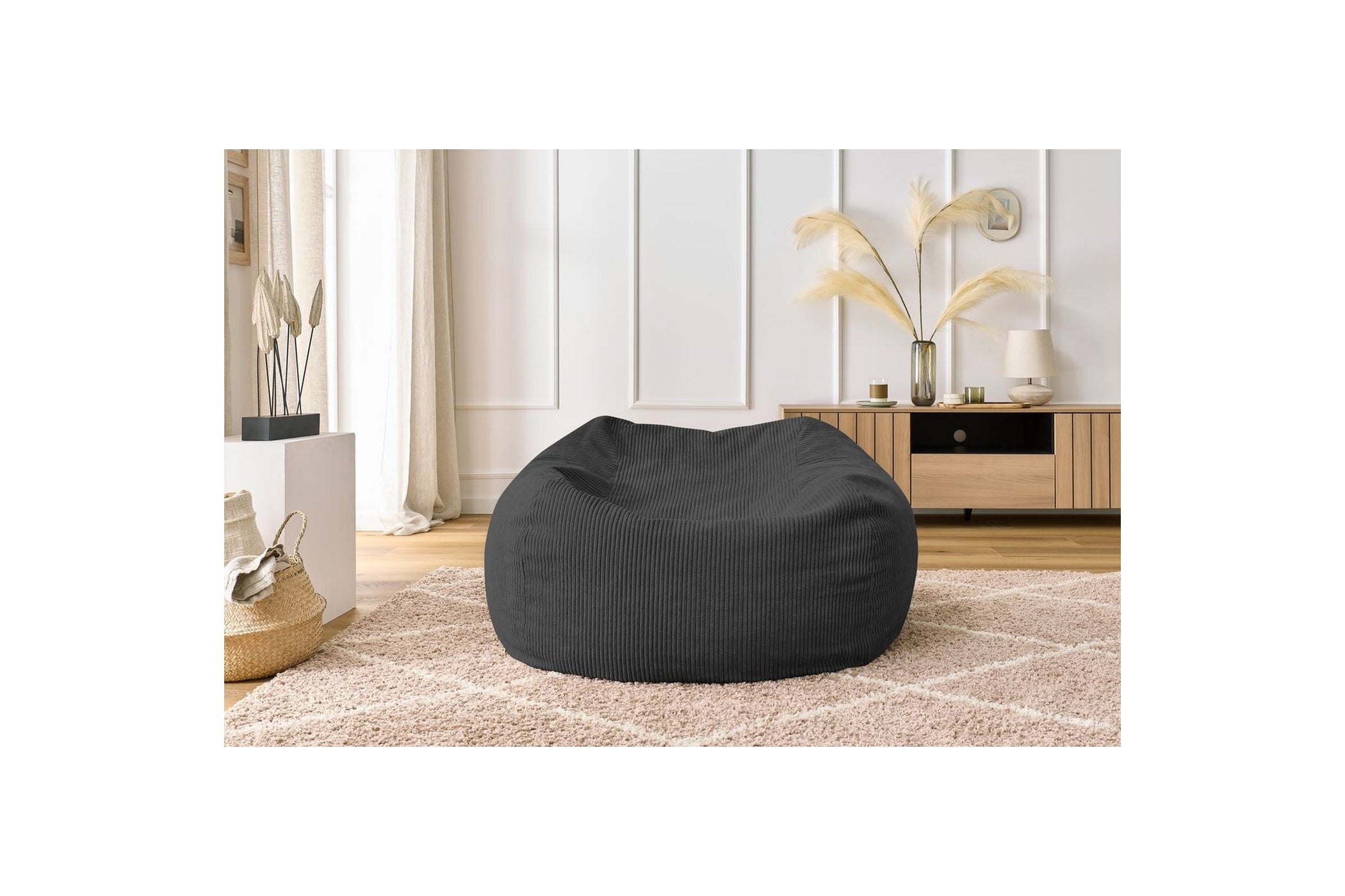 Ultra-soft VOLTAIRE corduroy pouffe - BOBOCHIC - The Bradery