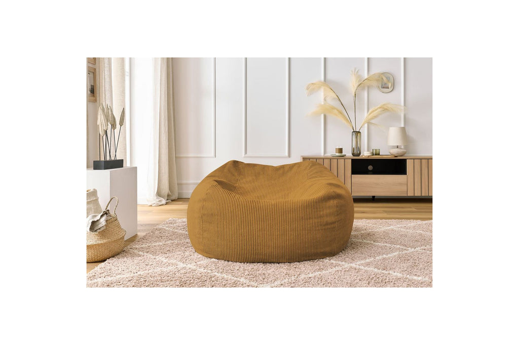 Ultra-soft VOLTAIRE corduroy pouffe - BOBOCHIC - The Bradery