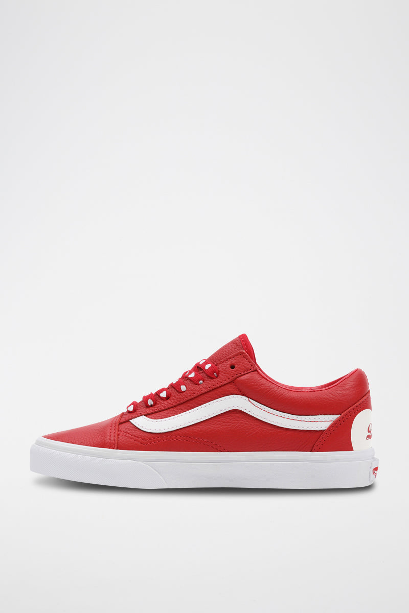 Old Skool Leather Sneakers - Red - Mixed
