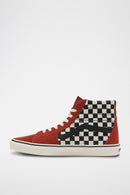 Sk8-Hi Nubuck Hi-Top Sneakers - Red And Black - Mixed