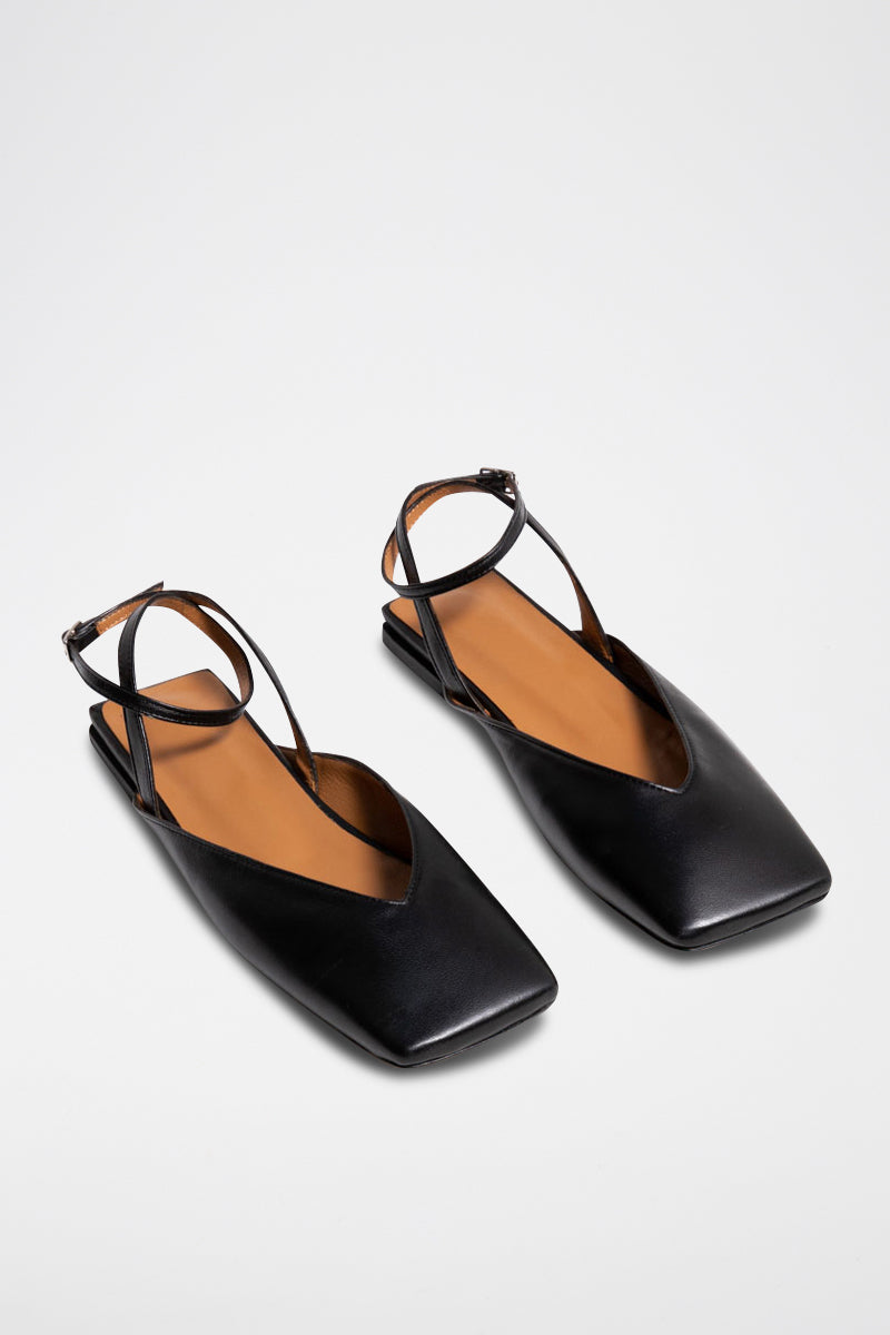 Jonak - Ballerines Calas Cuir - Noir