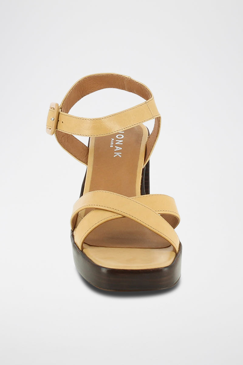 Jonak - Beauvoir Sandals Aged Leather - Camel