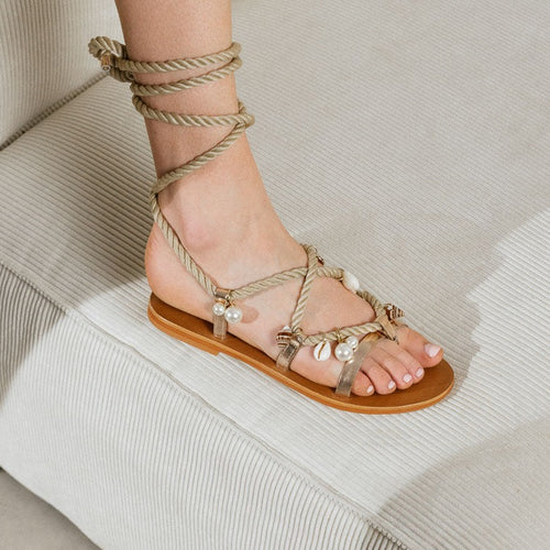 Jonak - sandals Wicko Cuir Metallise - Platine