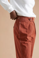 Pantalón recto Rojo ladrillo - Mujer