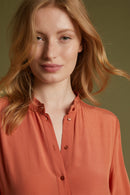 Robe-Chemise Longue - Brique - Femme