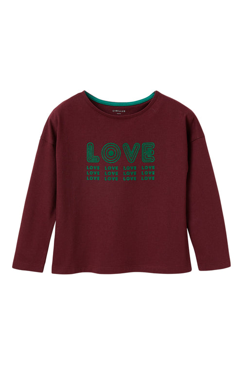 T-shirt en coton biologique Bordeaux - Enfant
