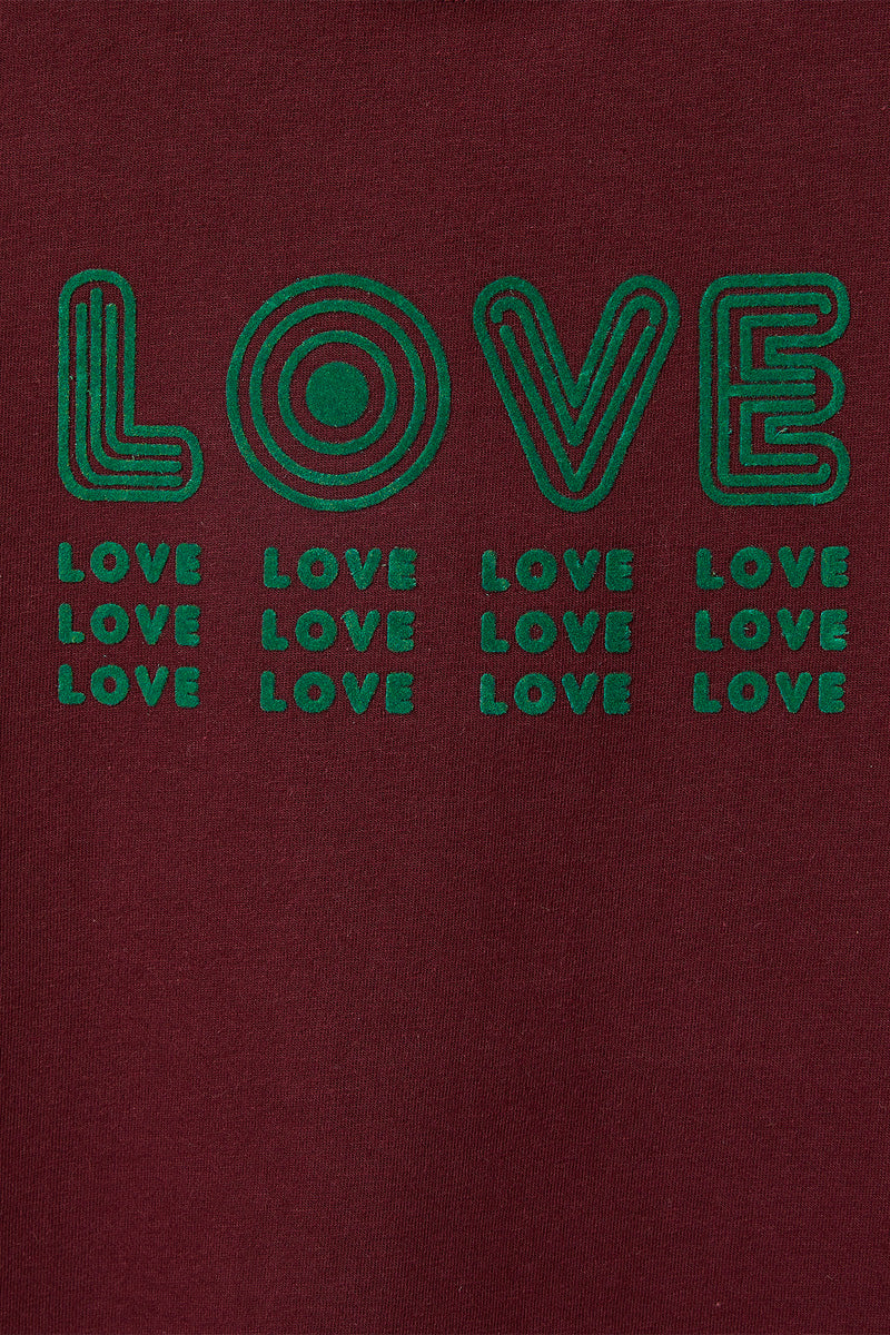 T-shirt en coton biologique Bordeaux - Enfant