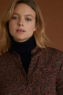 Blouse Bordeaux et noir - Femme