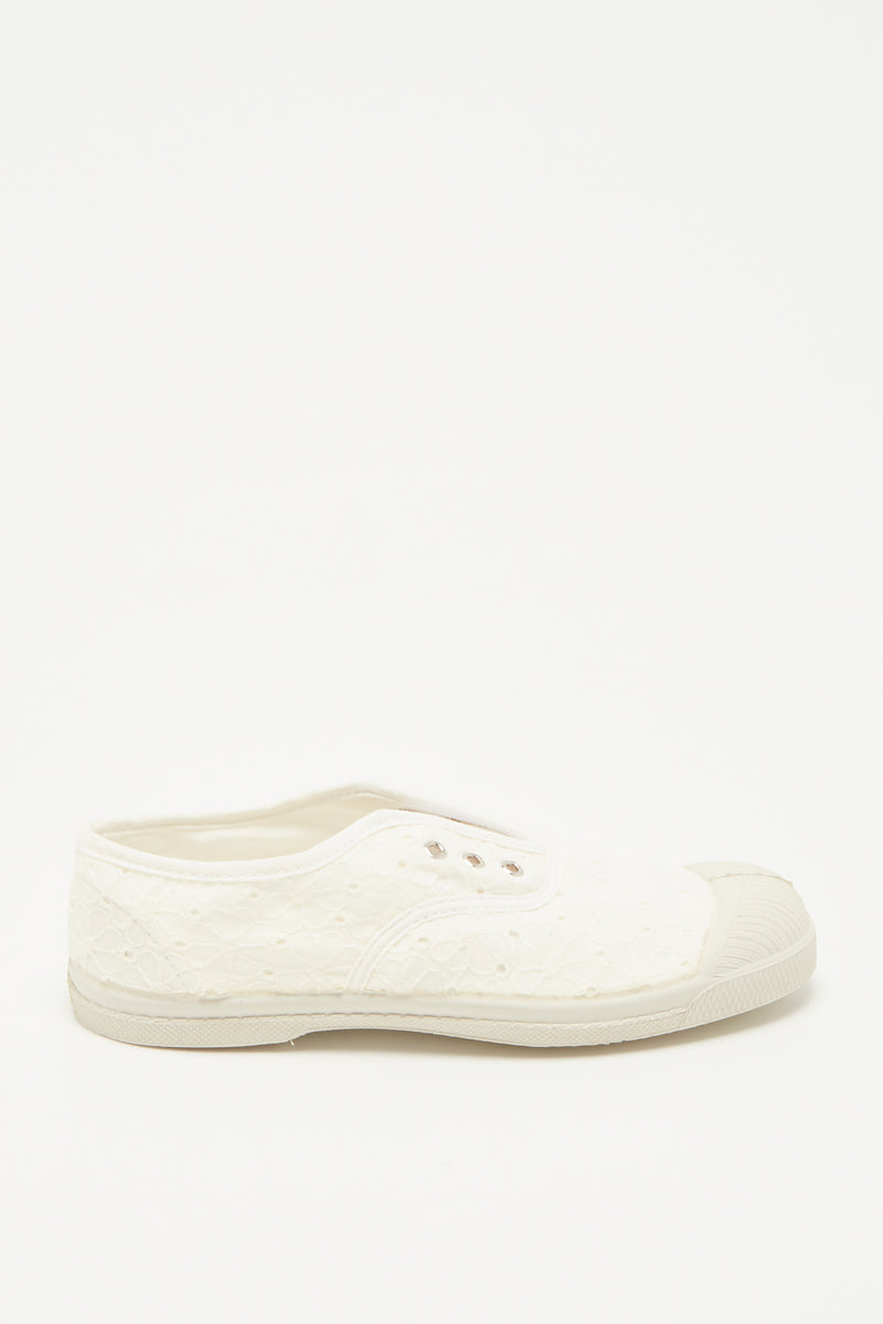 Bensimon - Tennis Elly Brod Anglaise Ecru - Enfant