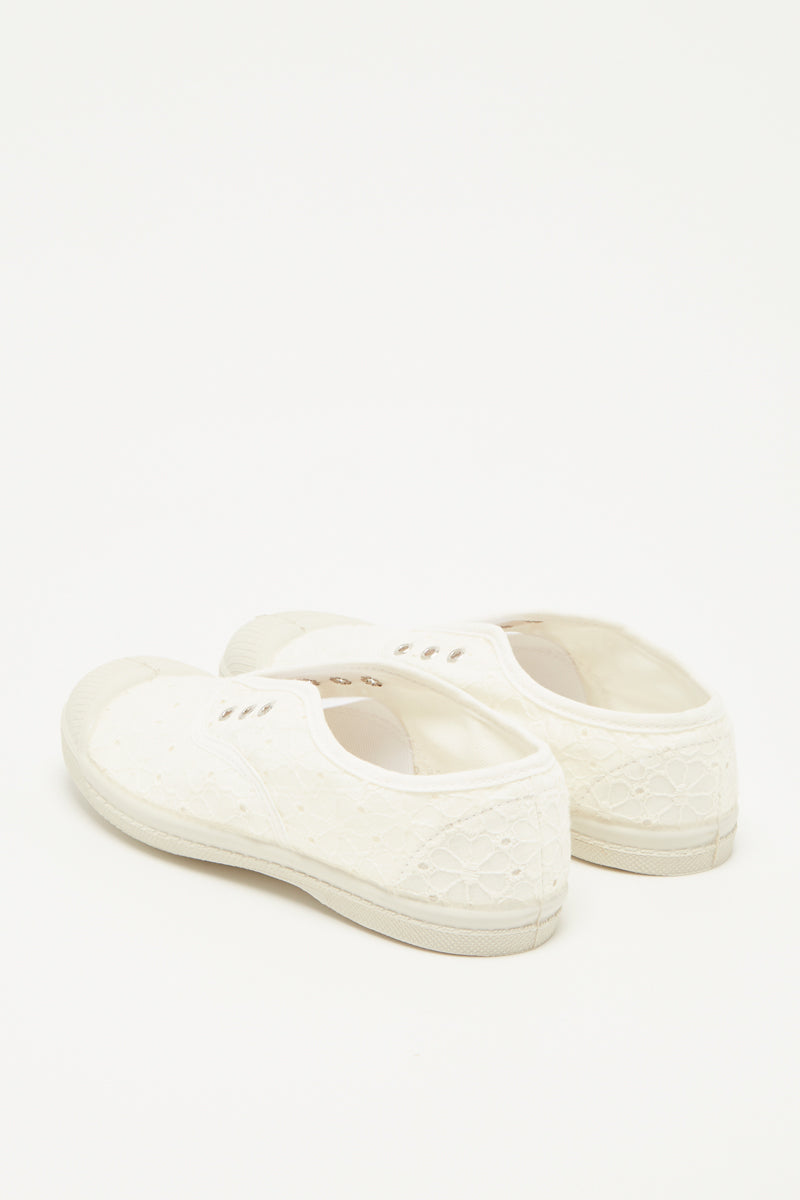 Bensimon - Tennis Elly Brod Anglaise Ecru - Child