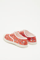 Bensimon - Tenis de encaje con flores rojas para mujer