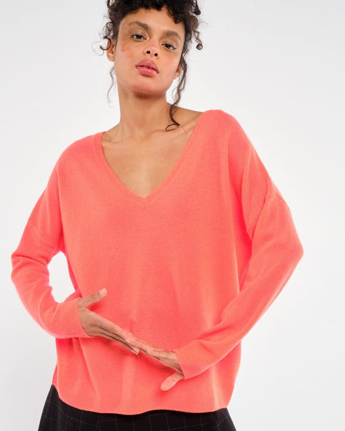 Jersey Angele - Coral Fluo - Absolut Cashmere - The Bradery