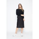 Pull Col Bateau Dos Ouvert Leslie Noir, 100% Cachemire, 2 Fils, Jersey - Femme - Perfect Cashmere - The Bradery