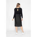 Pull Col Bateau Dos Ouvert Leslie Noir, 100% Cachemire, 2 Fils, Jersey - Femme - Perfect Cashmere - The Bradery